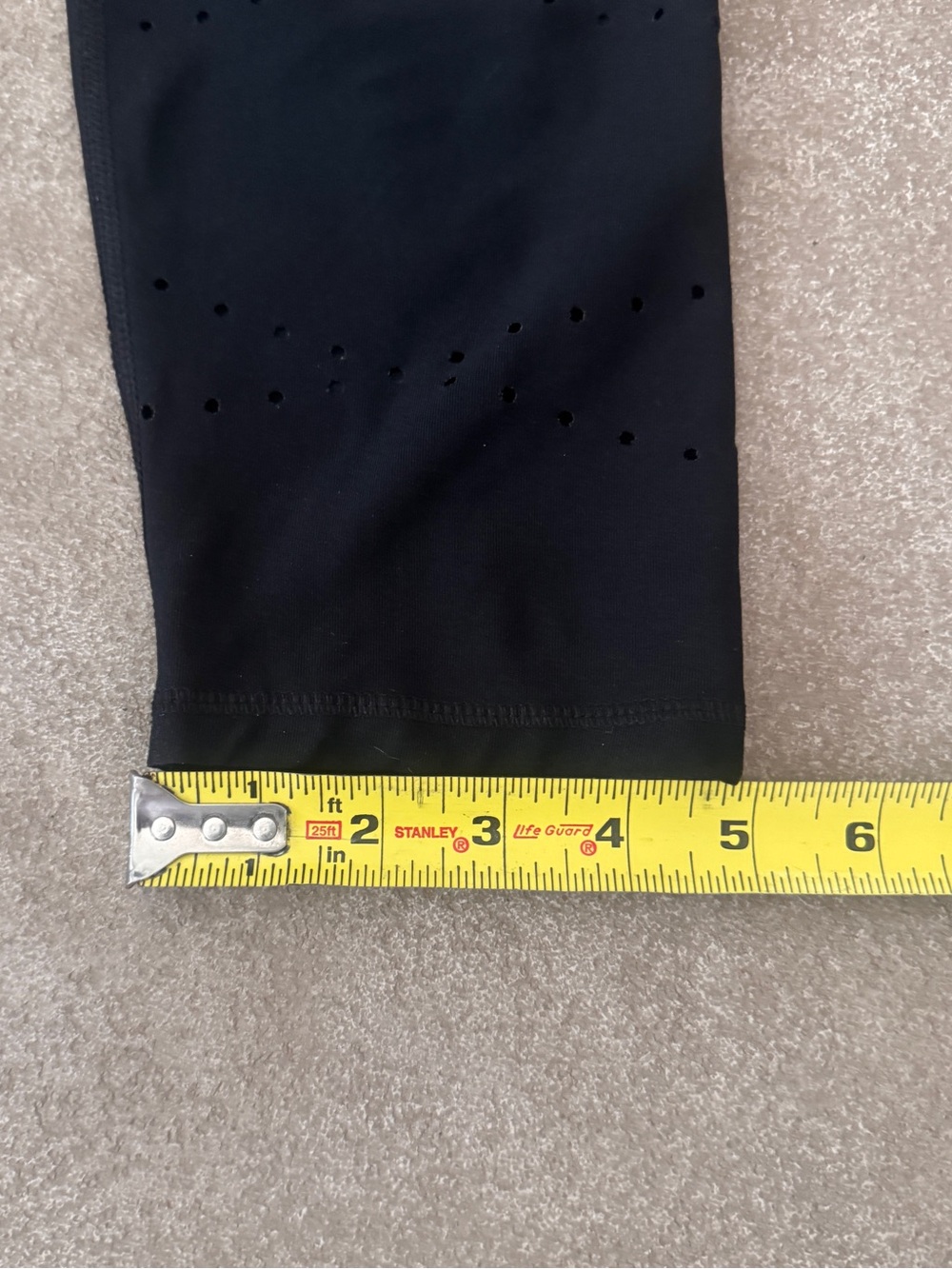 RBX High Rise Laser Cut Geometric Capri Leggings Black Large - Picture 10 of 11